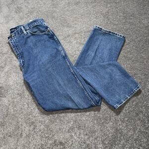 Wrangler George Strait Jeans Mens 38x36‎ Blue Denim Faded Cowboy Western Rodeo